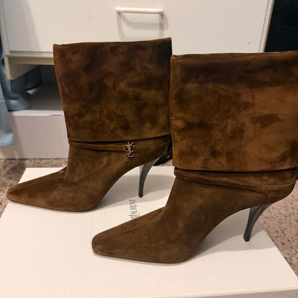 Yves Saint Laurent Shoes - YSL brown booties Fall 2025